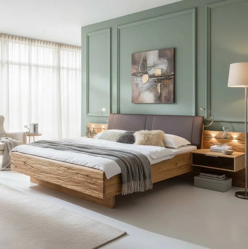 Design Bettanlage mit LED - Ornany (dreiteilig)