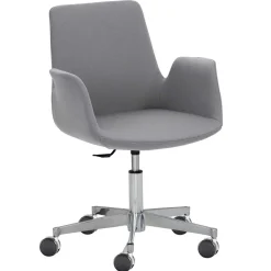 Design Bürostuhl mit Armlehnen in Grau - Iranus