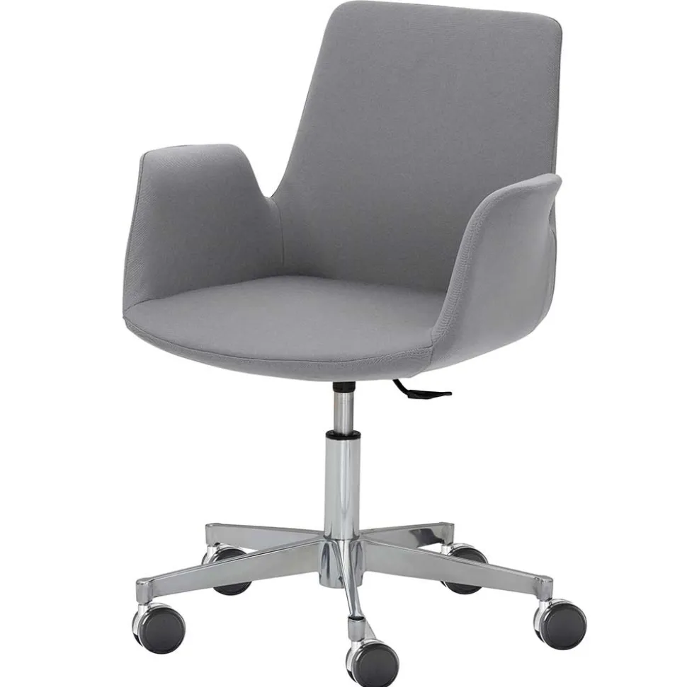 Design Bürostuhl mit Armlehnen in Grau - Iranus