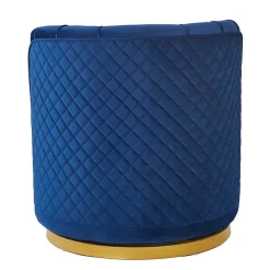 Design Cocktailsessel in Dunkelblau Samt - Sara