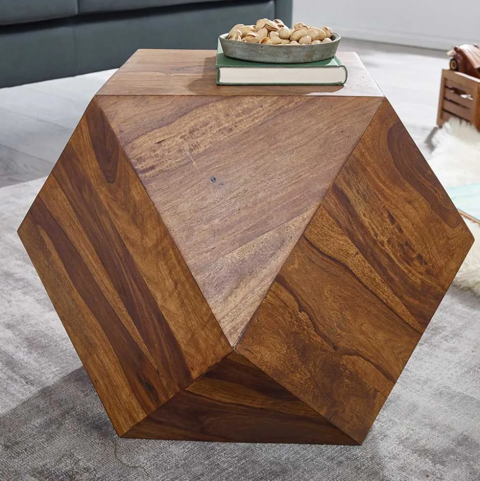 Design Couchtisch aus Sheesham massiv lackiert - Zanadra