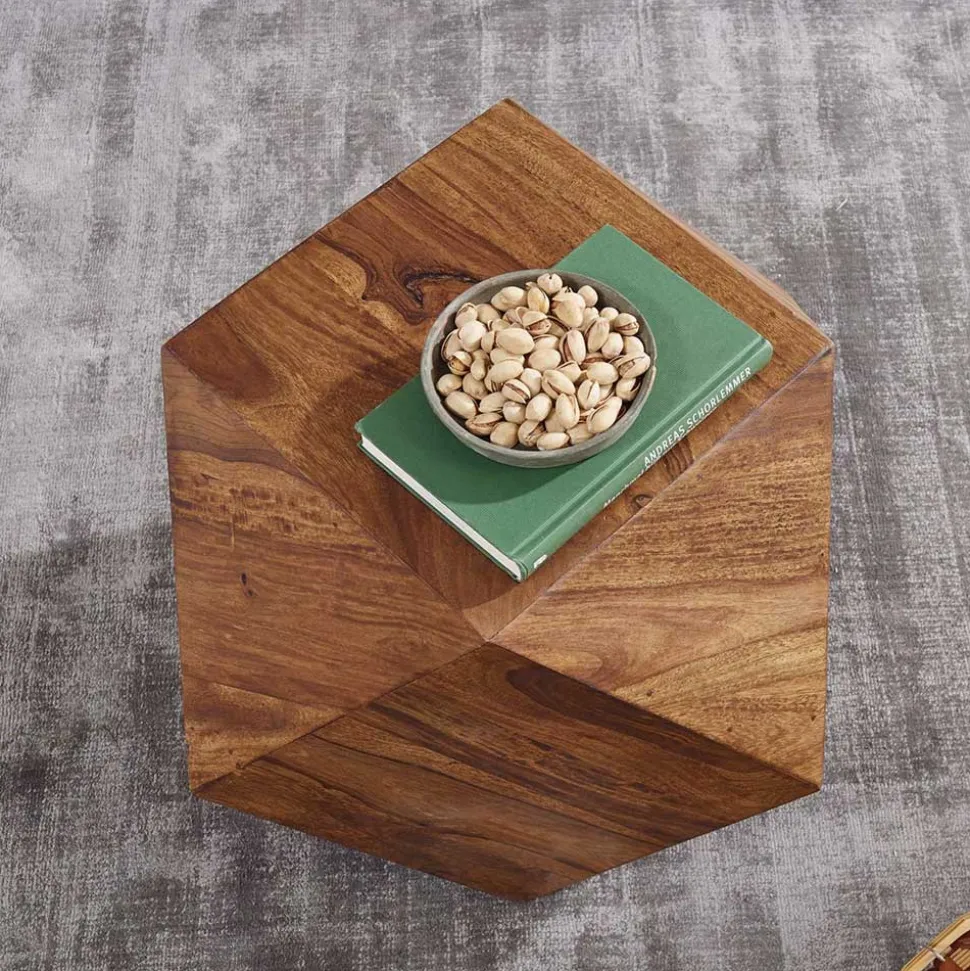 Design Couchtisch aus Sheesham massiv lackiert - Zanadra