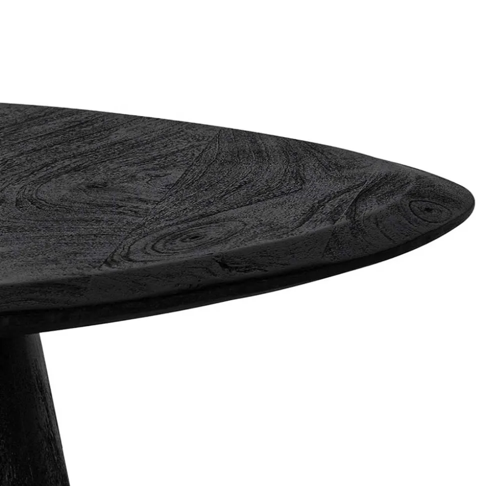 Design Couchtisch in Schwarz Massivholz - Standing