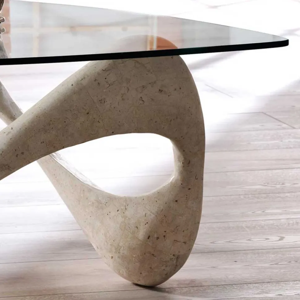 Design Couchtisch Orcia mit Glasplatte