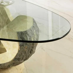 Design Couchtisch Ricana mit Glasplatte