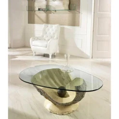 Design Couchtisch Ricana mit Glasplatte