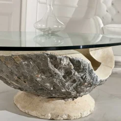 Design Couchtisch Ricana mit Glasplatte