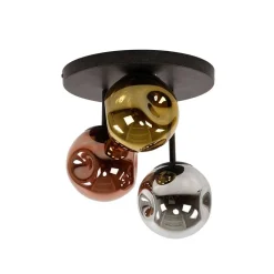 Design Deckenleuchte mit drei Glas Kugelschirmen - Bostina