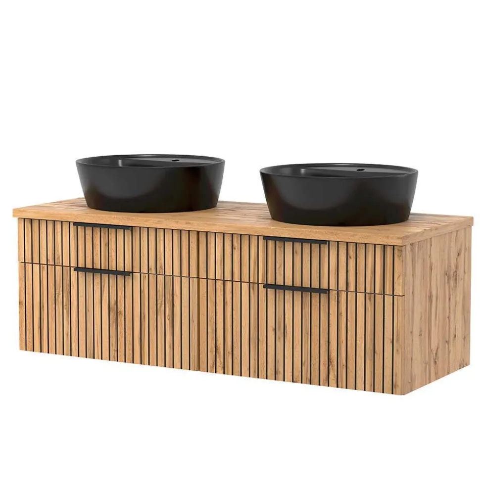 Design Doppel-Waschtisch & Spiegelschrank - Crystoga (zweiteilig)