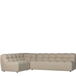 Design Ecksofa ohne Armlehnen in Beige - Madrilena