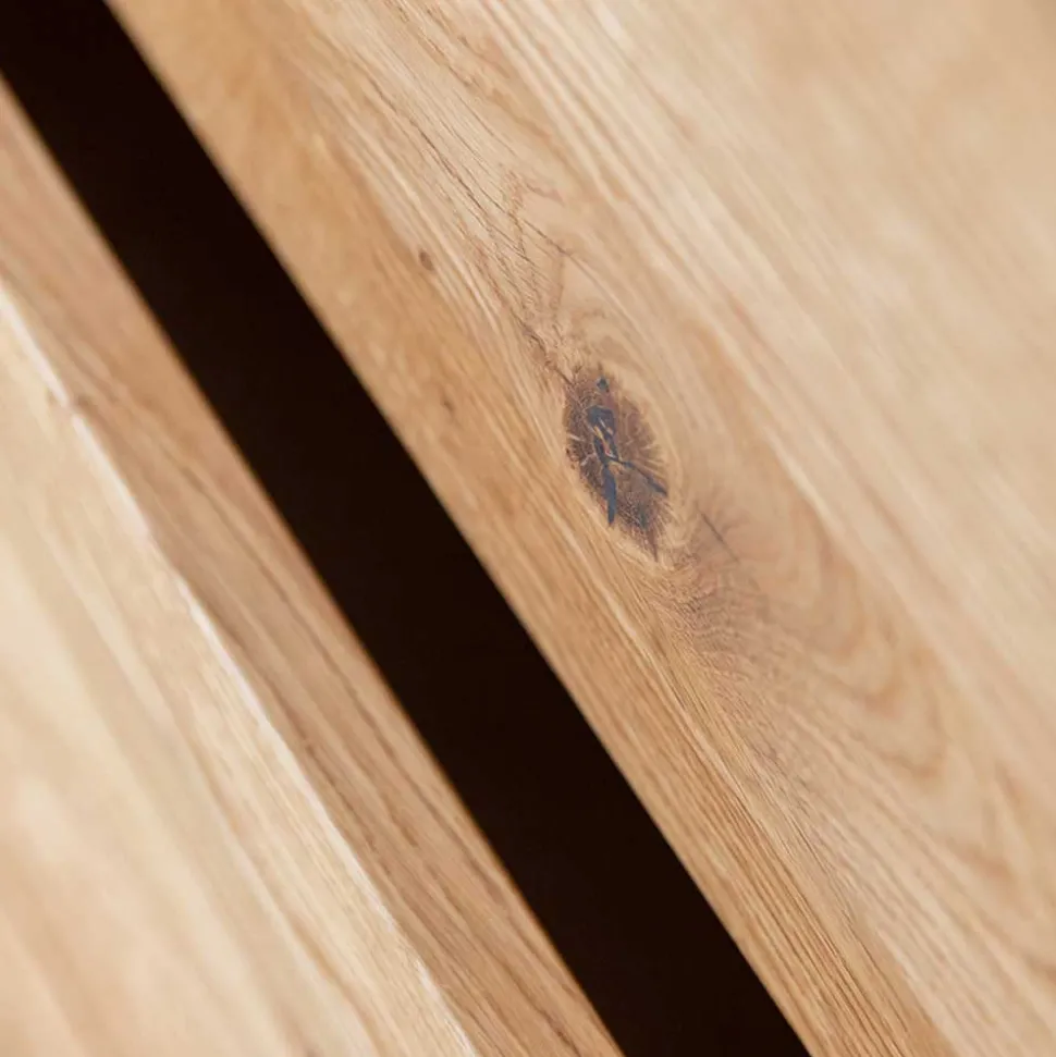 Design Eiche Schrank mit getönten Glastüren - Fabiella