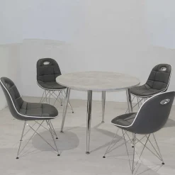 Design Essgruppe in Rund - Flumicina (fünfteilig)