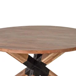 Design Esstisch aus Akazienholz mit Metall - Venezia