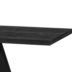 Design Esstisch aus schwarzem Massivholz - Emalika