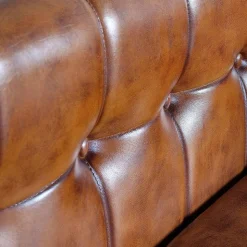 Design Esstischsofa in Cognac Braun Leder - Citrosca