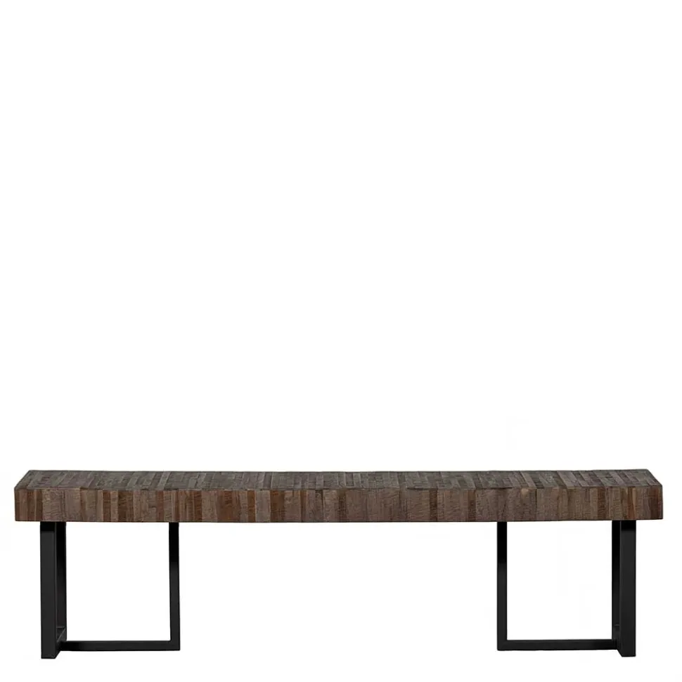 Design Esszimmerbank aus Recyclingholz Teak - Halling