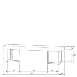 Design Esszimmerbank aus Recyclingholz Teak - Halling