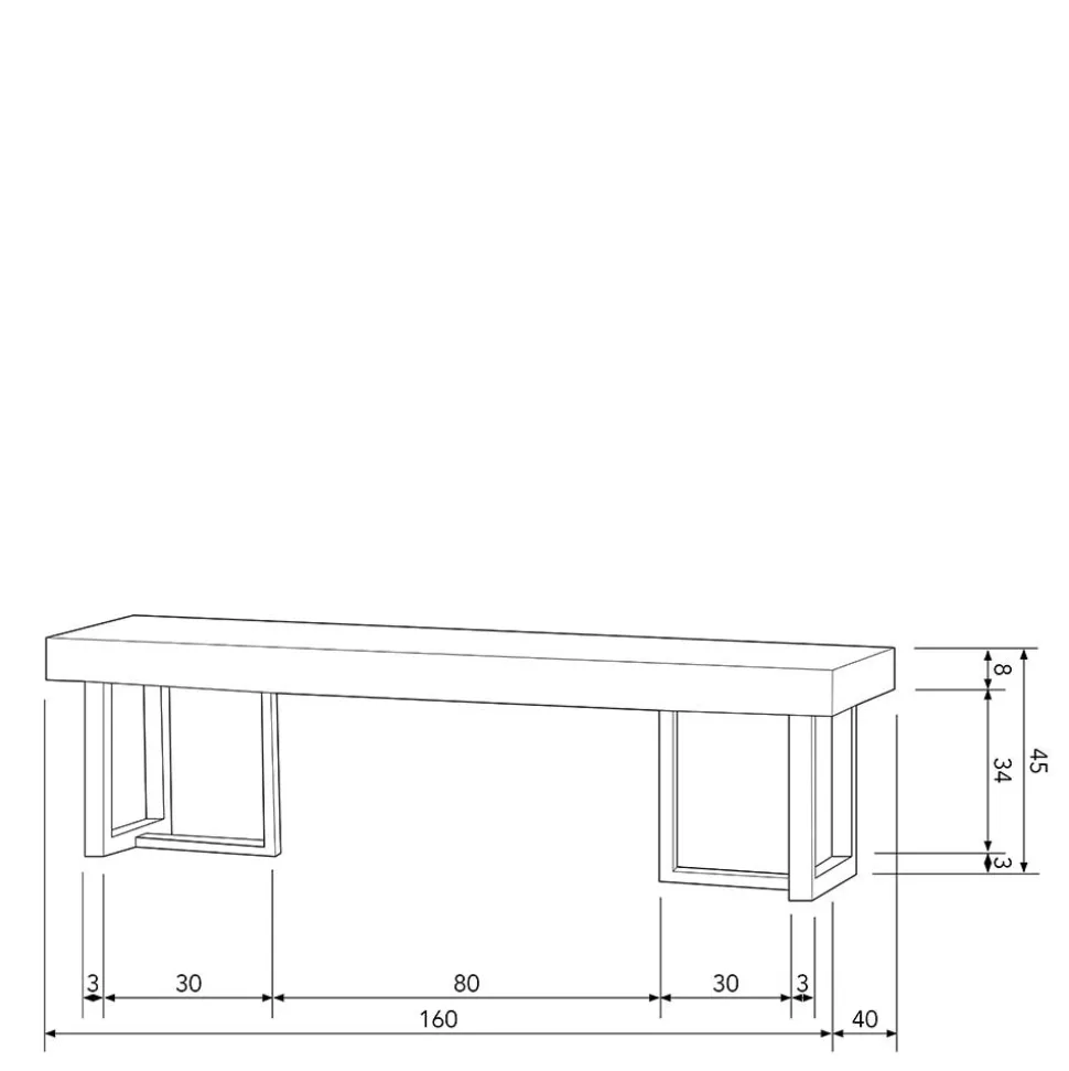 Design Esszimmerbank aus Recyclingholz Teak - Halling