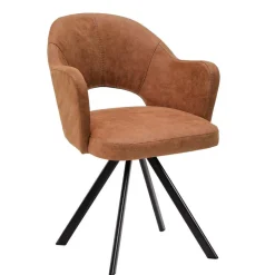 Design Esszimmersessel in Cognac Braun - Oseidon