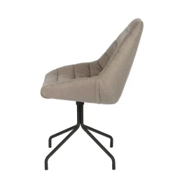 Design Esszimmerstuhl in Taupe Lining gepolstert