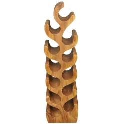 Design Flaschenregal aus Suar Massivholz - Teako