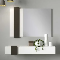 Design Flur Set in Weiß & Schwarz - Riguna (zweiteilig)