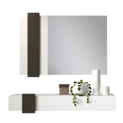 Design Flur Set in Weiß & Schwarz - Riguna (zweiteilig)