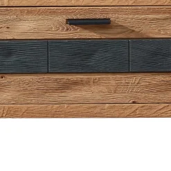 Design Flurbank aus Wildeiche in Natur & Grau - Elprisca