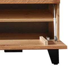 Design Flurbank aus Wildeiche in Natur & Grau - Elprisca