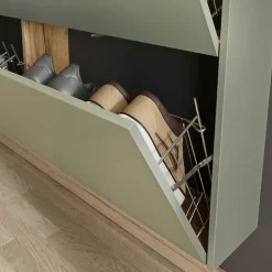 Design Flurmöbel Set in Graugrün - Point (dreiteilig)