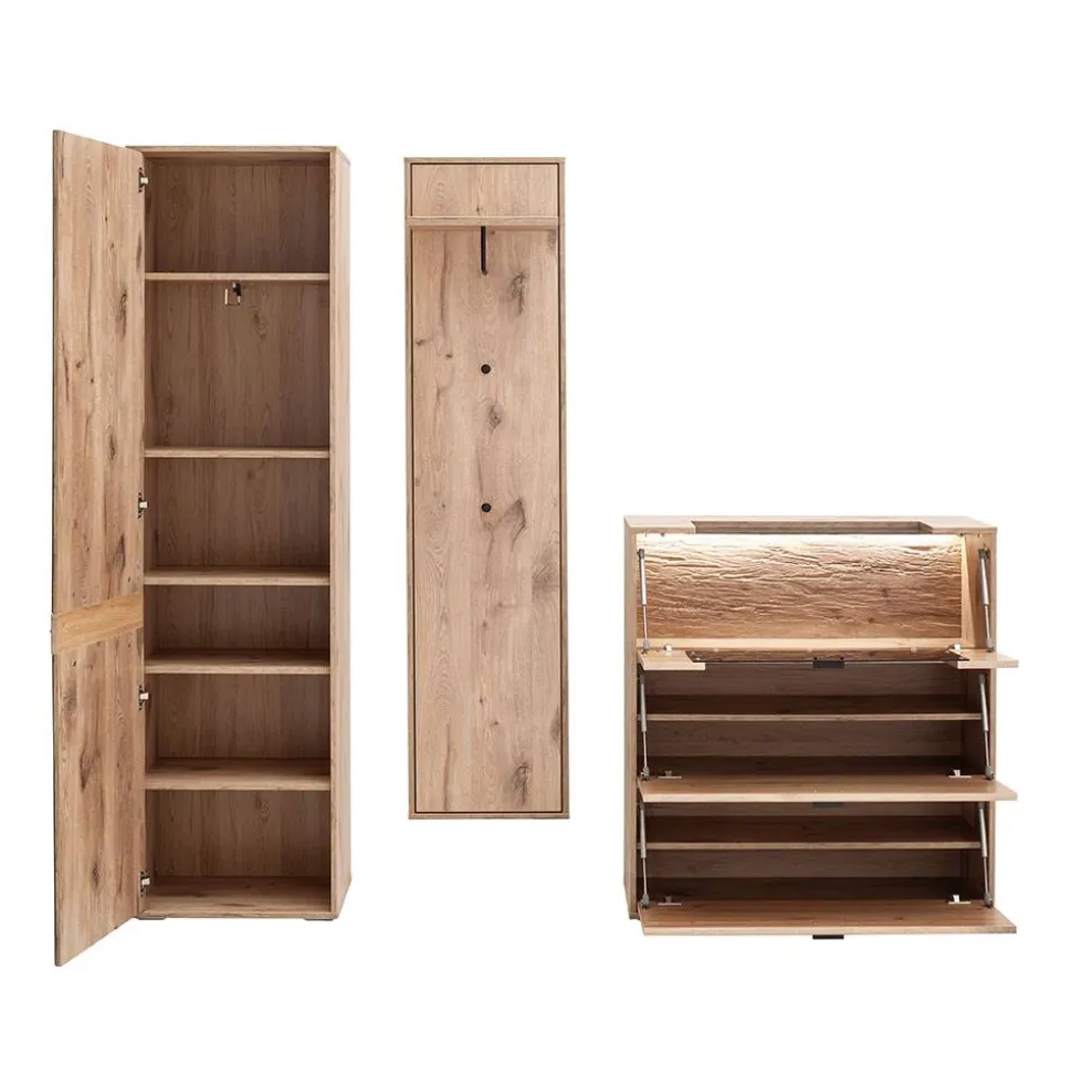 Design Flurmöbel Set in Wildeiche - Vapposia (dreiteilig)