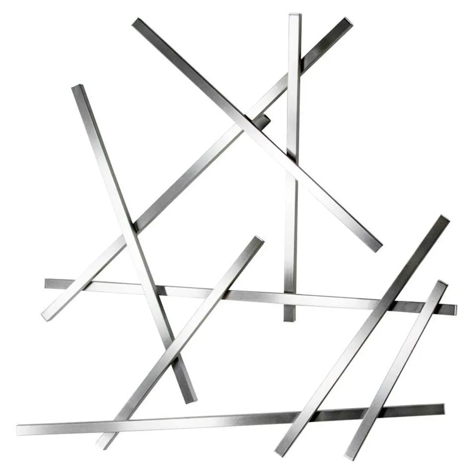 Design Garderobe aus gebürstetem Edelstahl - Lomarios