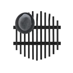 Design Garderobe aus schwarzen Eichenholz-Leisten - Gangizo