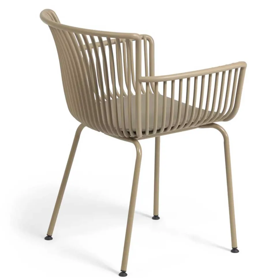 Design Gartenstühle in Beige - Lani (4er Set)