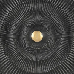 Design Highboard in Schwarz und Gold - Oglio