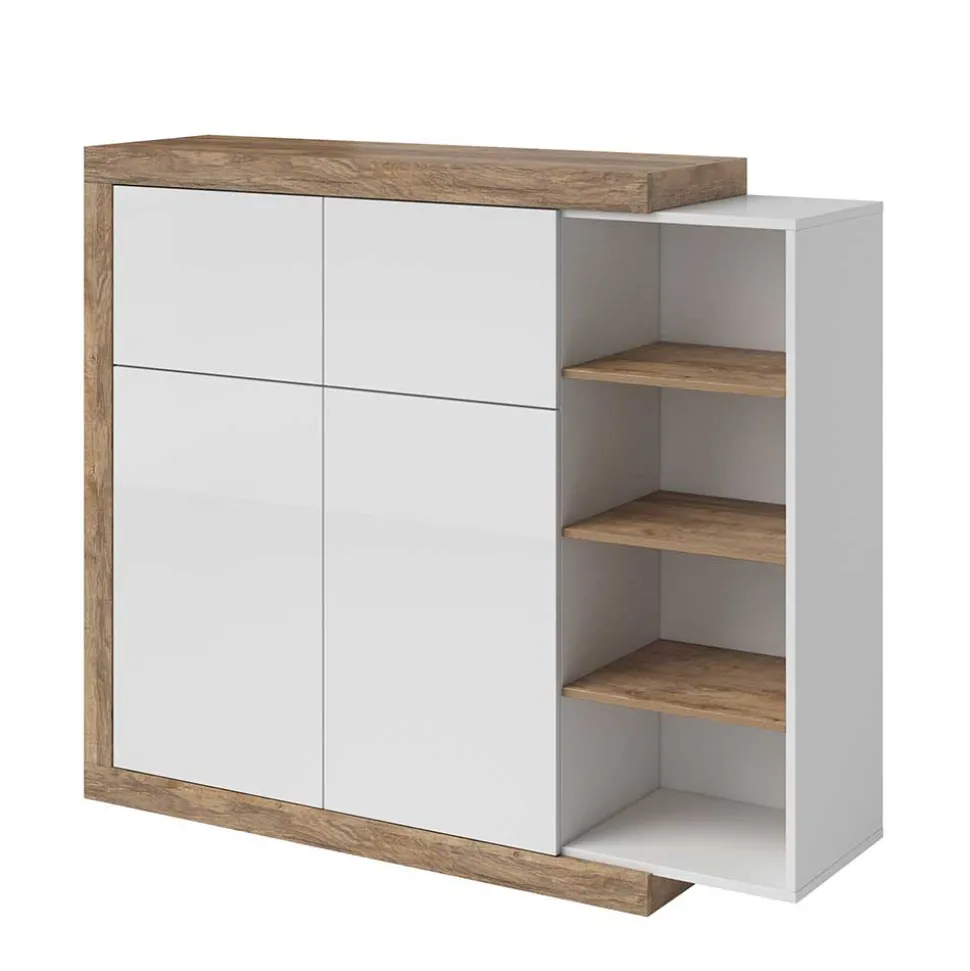 Design Highboard mit 2 Klappen & 2 Türen - Milvara