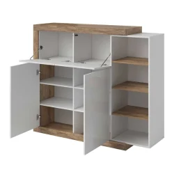 Design Highboard mit 2 Klappen & 2 Türen - Milvara