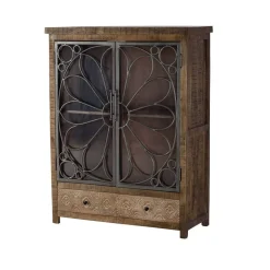 Design Highboard mit Glas Metalltüren - Everton