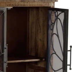 Design Highboard mit Glas Metalltüren - Everton