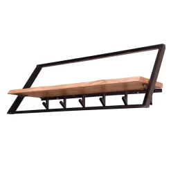 Design Hängegarderobe aus Metall und Holz - Nics