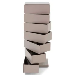 Design Hochkommode aus Stahl in Taupe - Ciranda