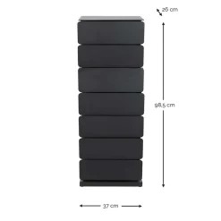 Design Hochkommode aus Stahl in Taupe - Ciranda