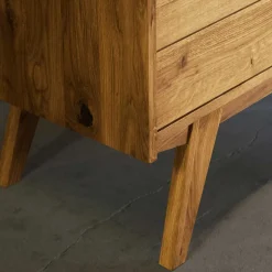 Design Holzbett aus Wildeiche - Hardus (dreiteilig)