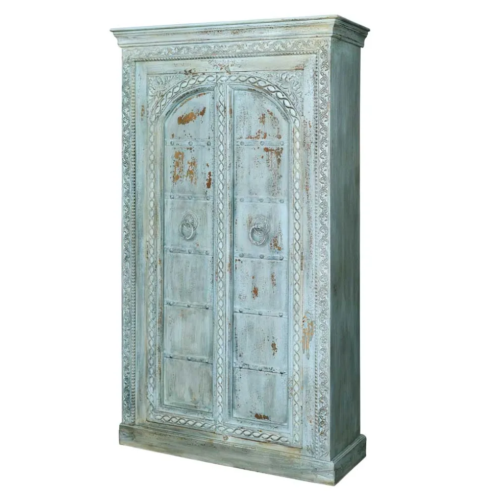 Design Holzschrank in Türkis - Francys