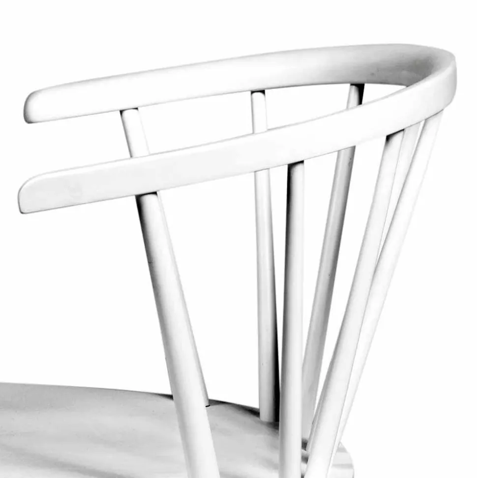 Design Holz-Stuhl in Weiß - Cleveland (2er Set)