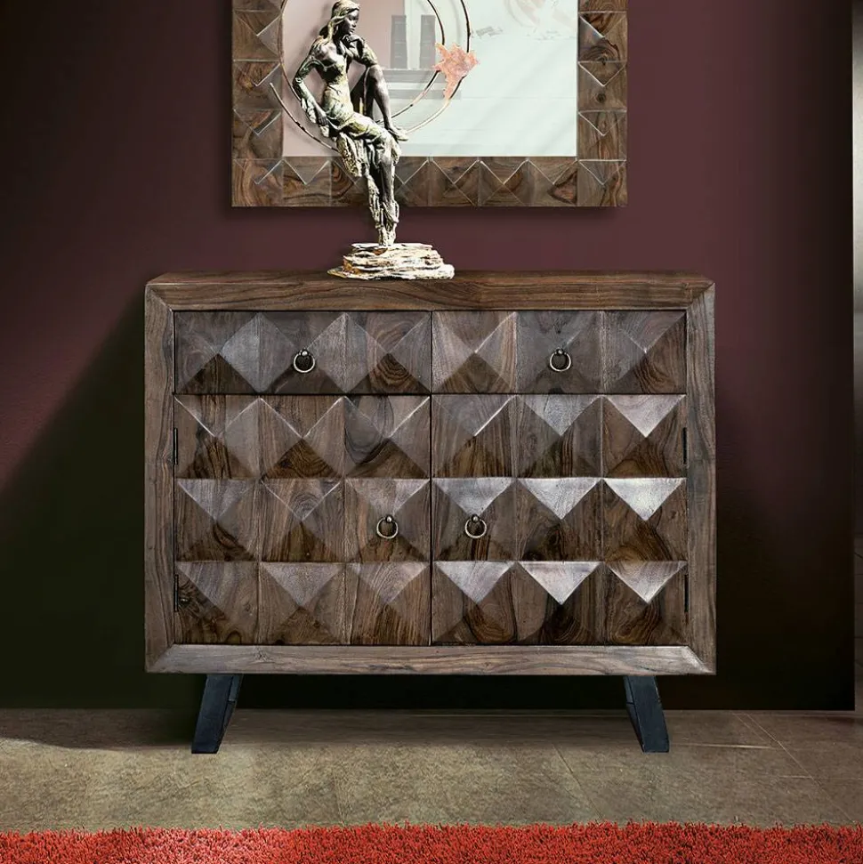 Design Kombi-Kommode aus massivem Rosenholz - Christoma