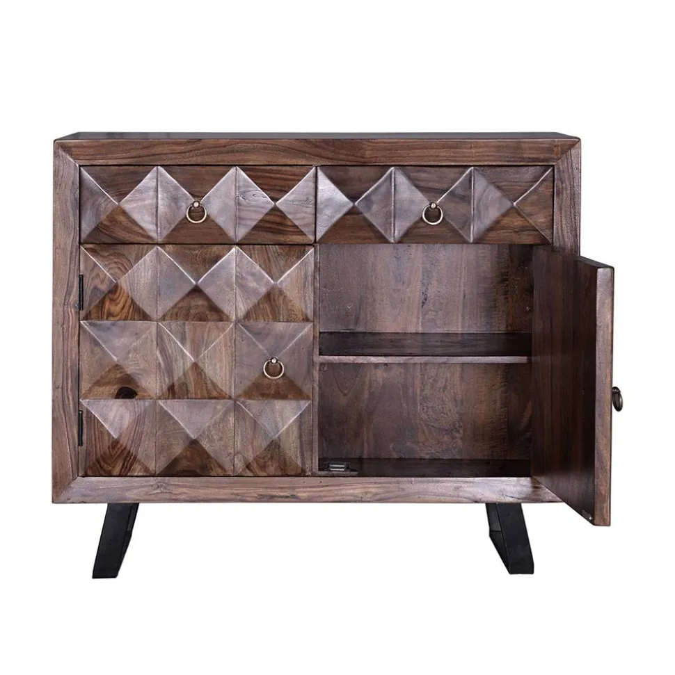 Design Kombi-Kommode aus massivem Rosenholz - Christoma