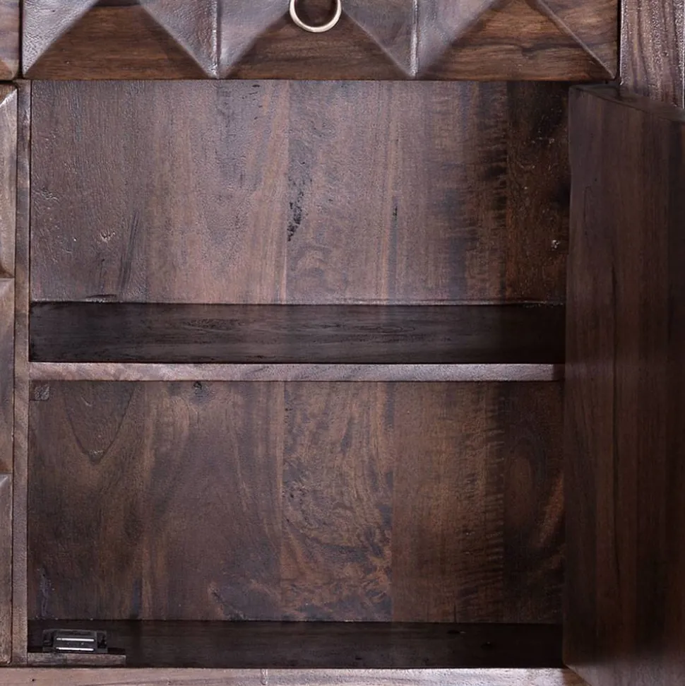 Design Kombi-Kommode aus massivem Rosenholz - Christoma