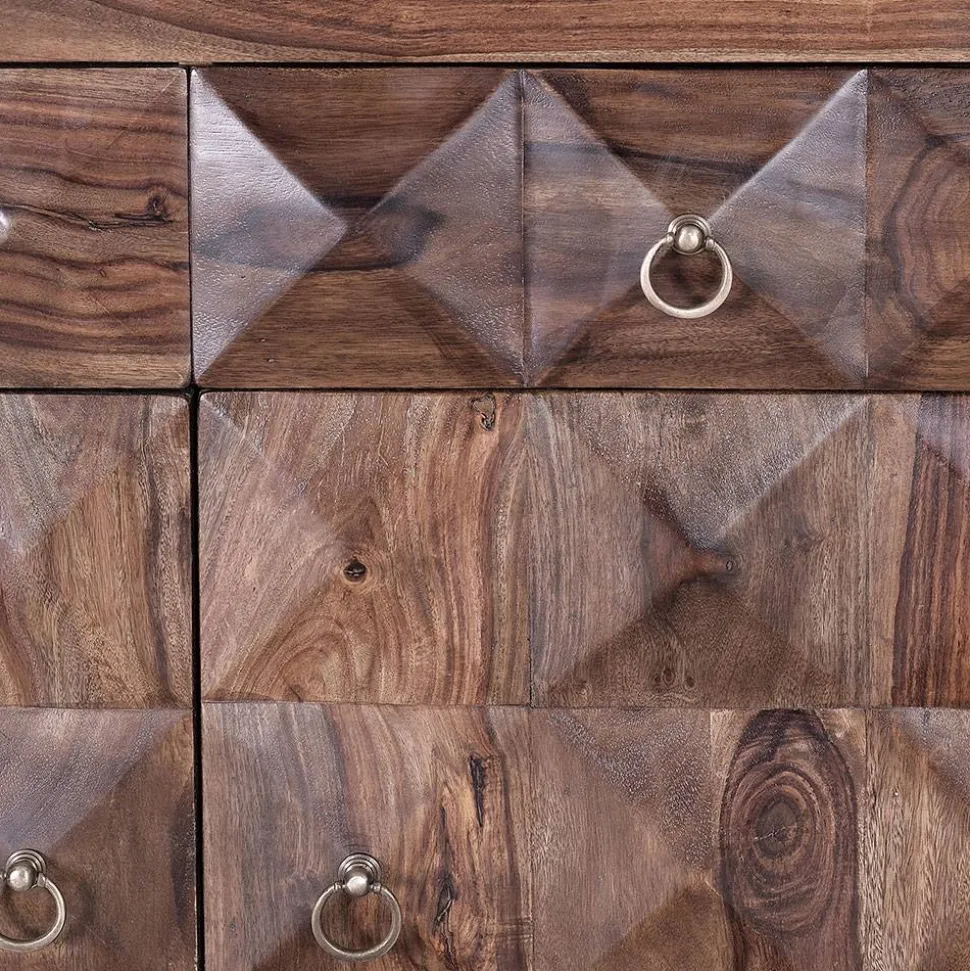 Design Kombi-Kommode aus massivem Rosenholz - Christoma