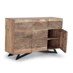 Design Kombi-Kommode aus Massivholz - Merlan